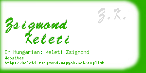 zsigmond keleti business card